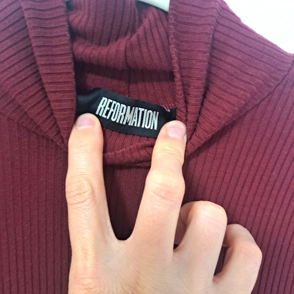 Reformation Tommie Knit Maxi Dress Chianti Small NWOT - Picture 8 of 9